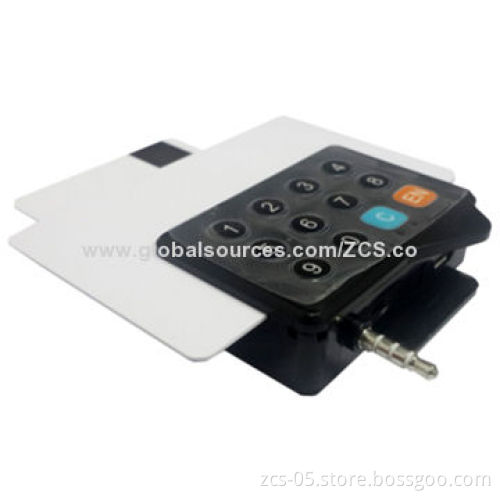3.5mm Mini Headphone USB Mobile Credit Card Reader with Pin Pad and EMV L1/2 Certified